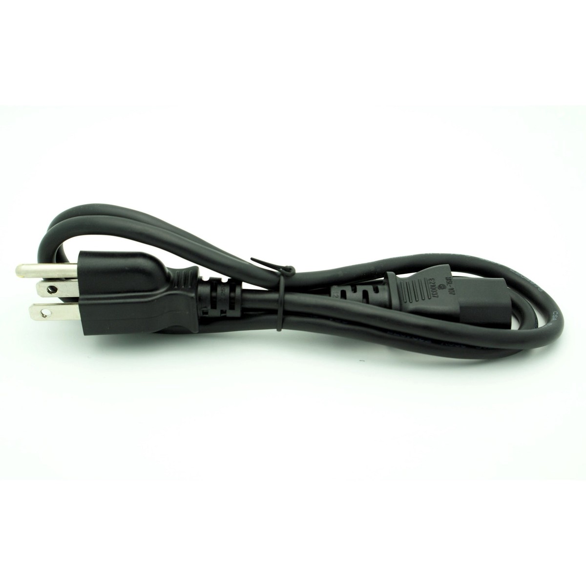3' IEC Power Cord 18/3 AWG - Black