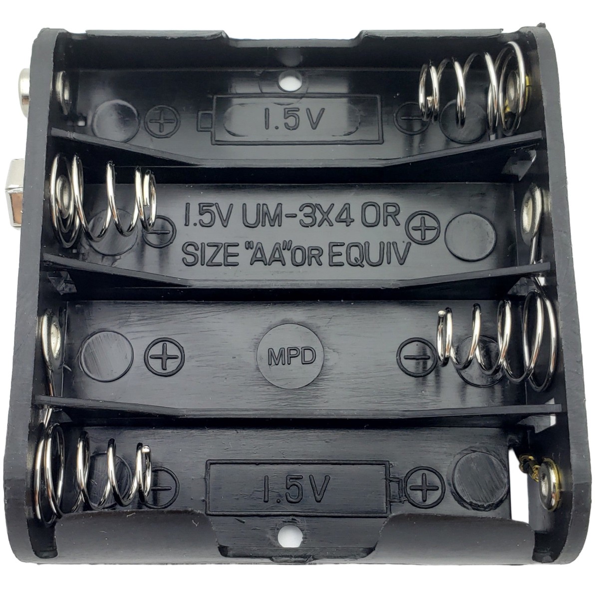 4 AA Battery Holder - 6V Output with 9V Snap Connector