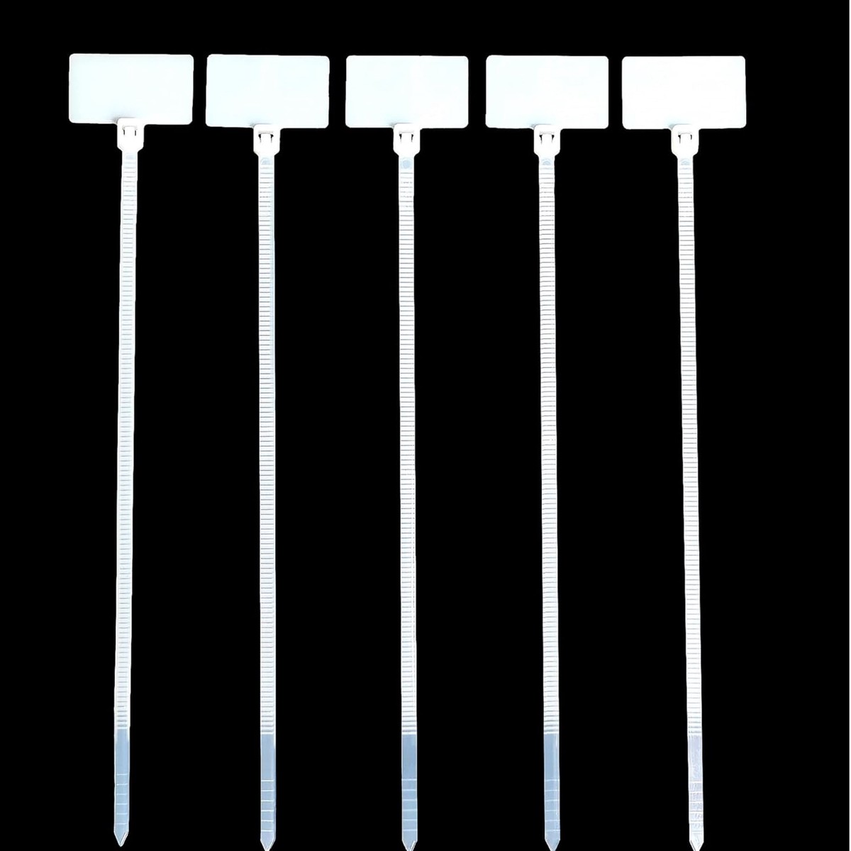 Zip Tie Style Wire Identification Marker Flags - 6" White - 300 Pack