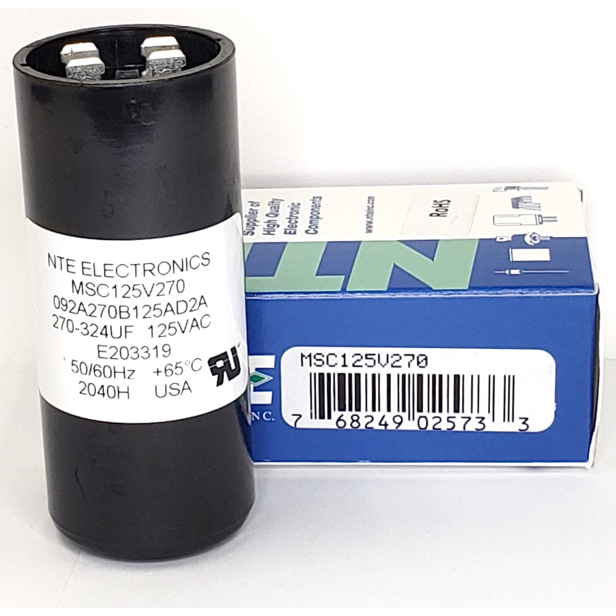 270-324 MFD 125VAC Motor Start Capacitor