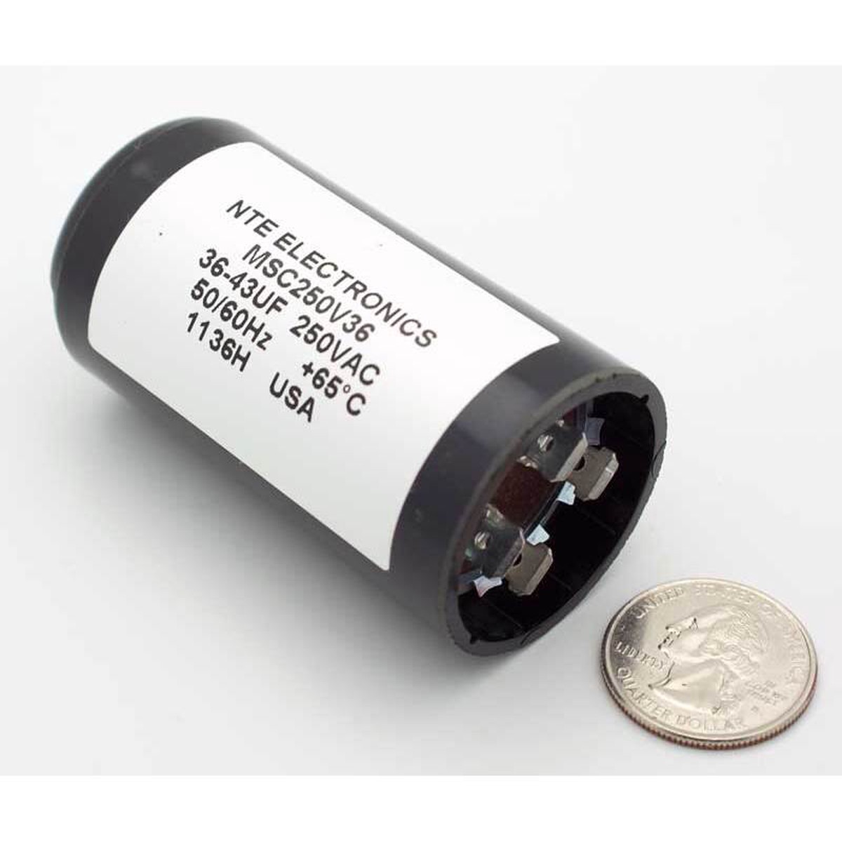36-43 MFD 250VAC Motor Start Capacitor - VET-MSC250V36