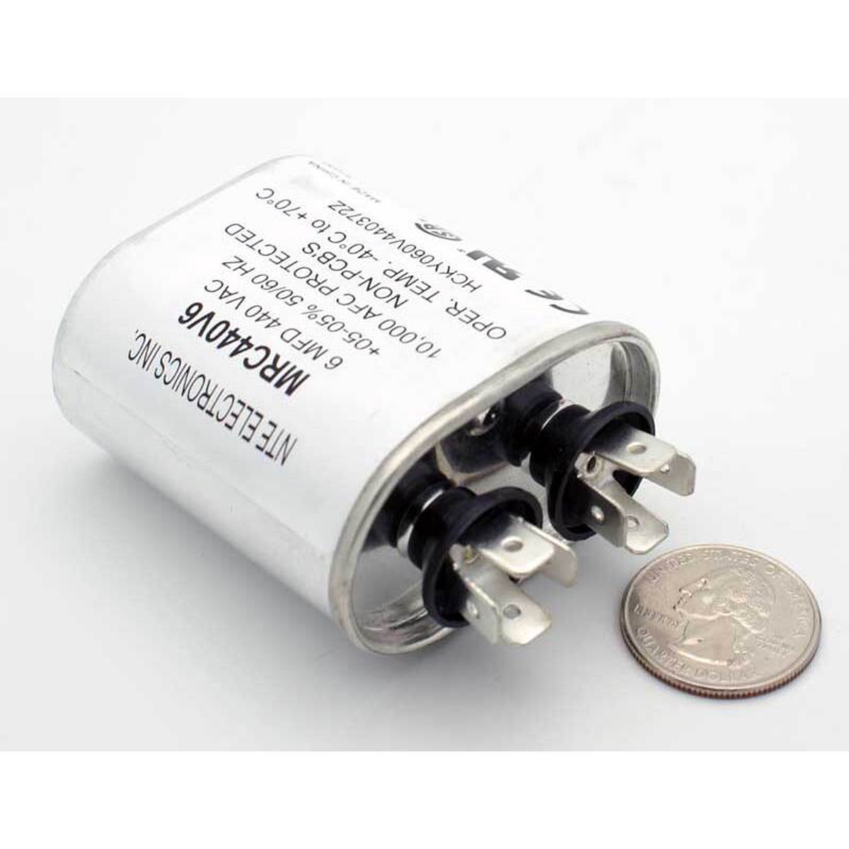 6.0 MFD 440VAC Motor Run Capacitor (Oval Case)