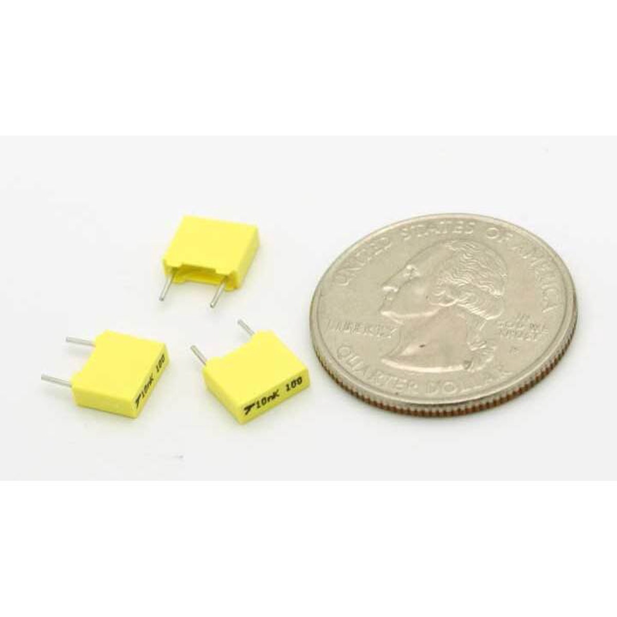 film capacitor 0.01 F 10% 100 volts Polyester
