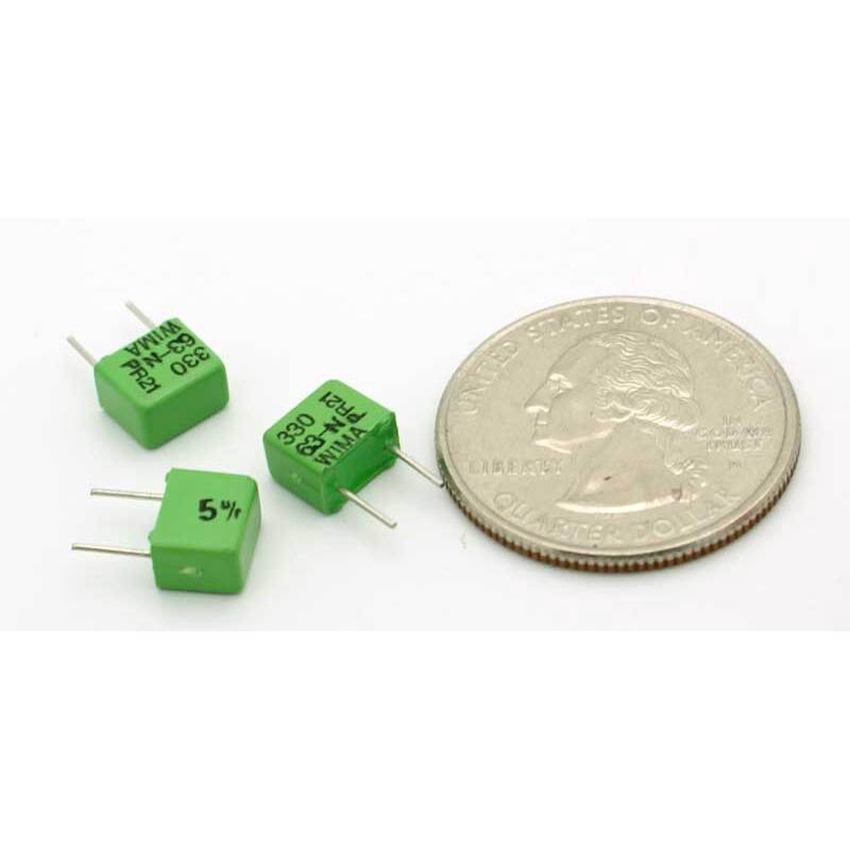 film capacitor 330 pF 5% 63 volts Polypropylene